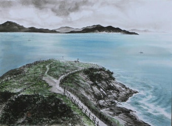 Park  hyun  ju-korea( ink-and-wash painting 박현주 - 바람의 언덕 ) e-mail:alpaju2013@daum.net