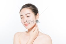 아름다운 여성의 얼굴 피부 관리 보습 메이크업 스킨 미화 스킨 모양내다 화장품 미용 가벼운 화장 예쁘다 예쁘다 청년 청춘 미 젊은 젊은 여성... 