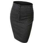 Doublju womens Pencil Skirt High Waisted With 4 Buttons AWBMS020 | Pencil skirt, Womens pencil skirts, Skirts