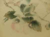 비단 과정 - 과숙래금도, 복숭아와 오목눈이 | 민화, 꽃