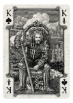 King of Spades/Swords - light version | 실크 스크린, 예술, 카드