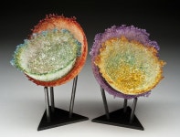 Water feature nature-inspired art glass. | 공예