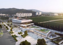진영스포츠센터 설계공모 당선작 결정 :: 경남신문 - 2023 | 건축 프리젠테이션, 공장 건축물, 정면 건축