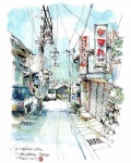 Sketch by B6drawingman China | 수채화 스케치, 미술 스케치북, 도시 그림