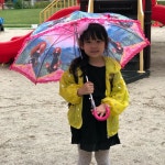 umbrella seven daughter 7살 smile bright instagood 🤗 💕  비오는 날 더 예쁜 유치원  그리고 더 예쁜 우리예나 | Rain... 