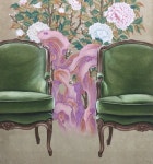 부산취미화실/채색화/동양화/성인미술/취미미술/한국화/부산민화 | 한국화, 연꽃 그림, 의자