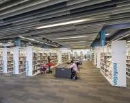 *볼품없던 낡은 미국 도서관의 탈바꿈-[ Gould Evans ] Lawrence Public Library - 2020 | 도서관 건축, 도서관 디자인, 도서관