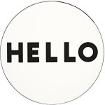 Lisa Perry Reversible Hello & Goodbye Circular Placemat | Hello goodbye, Placemats, Circular