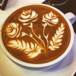 Rose latte | 라떼아트, 커피 아트, 바리스타