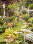 backyards created for resting and enjoying the sights, sounds, and scents of nature. #land… | 정원 예술, 정원 사진, 꽃 정원