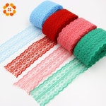 높은 품질 Alipress 20 야드/많은 17 색 레이스 리본 테이프 45 미리메터 DIY 놓은 그물 레이스 트림 패브릭 바느질 장식... 