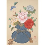 모던 민화에 대한 이미지 검색결과 | 꽃그림, 한국화, 그림