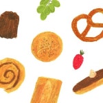 봉봉오리 on Instagram: “빵순이 🥨 #오일파스텔#oilpastel#foodillustration” | 오일 파스텔 그림, 파스텔 그림, 파스텔