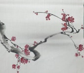 매화꽃 개화 (Plum Blossom, 동양화, 사군자, 문인화, Oriental Painting) | 중국 꽃 그림, 그린 꽃, 동양화