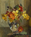 Nasturtiums by Rose Mead | 유화, 정물화 꽃, 꽃