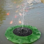 Solar Floating Lotus Leaf Fountain Water Pump Garden Pond Decoration(이미지 포함)