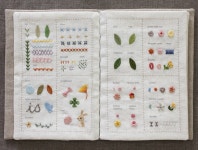 K Blue - Stitch Pre-Printed Fabric Samplers - Printed on Linen Fabric | 자수