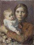 Gari Melchers - Mother and Child, 1904 | 인물화, 유화, 파스텔