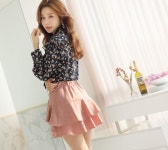 [루이스엔젤] 쁘띠플라워 쉬폰 러플블라우스 | Print chiffon, Chiffon ruffle, Ruffle blouse