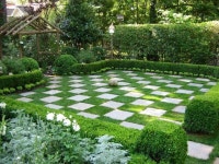 Chess board; would be easier to maintain if you used moss | 정원 가꾸기, 조경, 정원