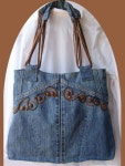 Pin de 창숙 김 em 가방 | Bolsas jeans, Denim reciclado, Retalhos de jeans