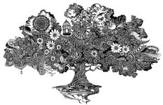 zentangled trees | Found on tonyhong.net | 나무 그림, 그림