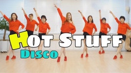 Hot Stuff-Line Dance (Beginner)70~80팝을즐기면서씐나게디스코리듬에빠진다💘 | 운동법, 운동, 쉬운 운동