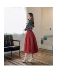 한비살롱(HANBI SALON) | TETEROT SALON Women's Wrap Skirt Hanbok Korean Vintage Wine Midi Long Skirts 긴길이 전통 와인 in 2020 | Skirt fashion...