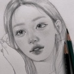 보리차 on Instagram: 내가 만든 쿠키~🍪🐇💙 #NewJeans #minji #wip #뉴진스 #민지 #sketch #doodle | Ide