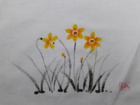 천에 그린 야생화5(이미지 포함) | 꽃그림, 그림 액자, 톨 페인팅