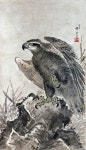 Eagles view of the Iwakami by Kawanabe Kyosai(이미지 포함) | 새, 그림, 한국화