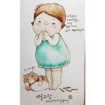 넣어놓으면 자꾸 사라지더라 다들 날 의심하는 것같은데 난 다이어트중이라니까  #배둘레꽃 #baedulleflower #아크릴페인팅... 