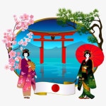 벡터 일본 문화, 일본 문화, 벡터 일본, 일본 여자 PNG 및 벡터 에 대한 무료 다운로드 | Japanese culture, Culture, Japanese