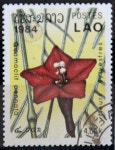 Laos.  WOODLAND FLOWERS. QUAMOCLIT PENNATA. Scott 559 A157,  Issued 1984 May 11. Perf 13, 4k. | 우표