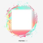 아름다운 수채화 다채로운 틀, 프레임, 파스텔, 평방무료 다운로드를위한 PNG 및 PSD 파일 | Colorful frames, Color, Frame