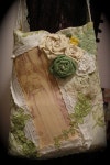 Embellished Floral Tote fabric bag handmade by TatteredDelicates, $60.00  Love the flower combination! | 가방, 자수