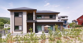 간결한, 고상한, 단정한 젠 스타일 용인주택 | 집, 건물