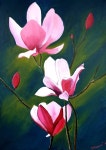 Magnoliatak 50x70 2019 | 캔버스 그림, 그림 그리기, 유화