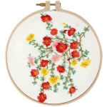 Colorful Flowers DIY Hand Embroidery Kit Marked Pattern Hoop | Etsy(이미지 포함) | 자수