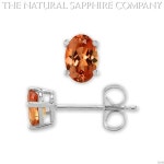 Natural Reddish Orange Sapphire Earring Gold Jewelry J2540 Side | 귀걸이