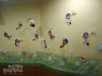 [하유쌤]조형활동▶민들레 갓털로 (봄 환경판) 벽면구성하기 | 민들레, 무대 장식, 봄 활동