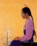 박항률, 기다림의 풍경 - 까이에 드 서울 | 인물화, 유화그림, 그림