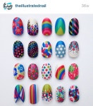 The illustrated nail dots flowers bright | 네일 강좌, 네일아트 강좌, 네일아트