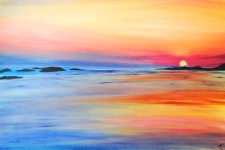 Τέλειος θα τον κάνω | 풍경 그림, 풍경화, 석양