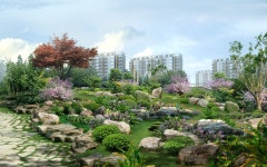 D 조경 렌더링 배경 화면 - 1920x1200 | Jardin minimaliste, Jardin de ville, Paysage