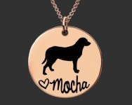 Rose Gold  Dog Necklace  Dog Jewelry  Dog Pendant  by KorenaLoves | 목걸이