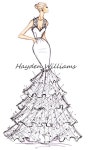 Hayden Williams Bridal Couture collection pt1 | 패션 스케치, 무대 의상, 패션 일러스트