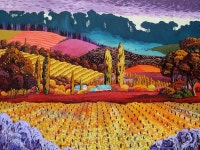 Vineyard in Winter by Gene Brown Acrylic on canvas | 그림, 벽화