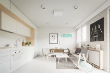 [BY phm ZINE] 폴란드 비알리스토크(Bialystok) 근교에 있는 이 스튜디오 아파트는 겨우 20m2(약 6평)... | 홈 인테리어 디자인, 작은 집... 