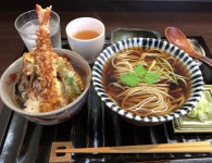#Soba #Tendon #combo #Lunch #Noodles #KONO-HANA #Sapporo #Japan #蕎麦 #天丼セット #やっぱり旨し #札幌 #此花 #텐동 #소바 #메밀... 